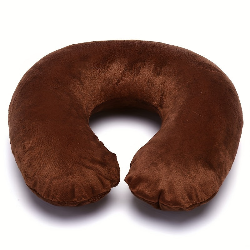 Portable U-Shaped Travel Pillow with Neck Support - Inflatable, Hand-Washable for Comfortable Outdoor Naps and Airplane Travel