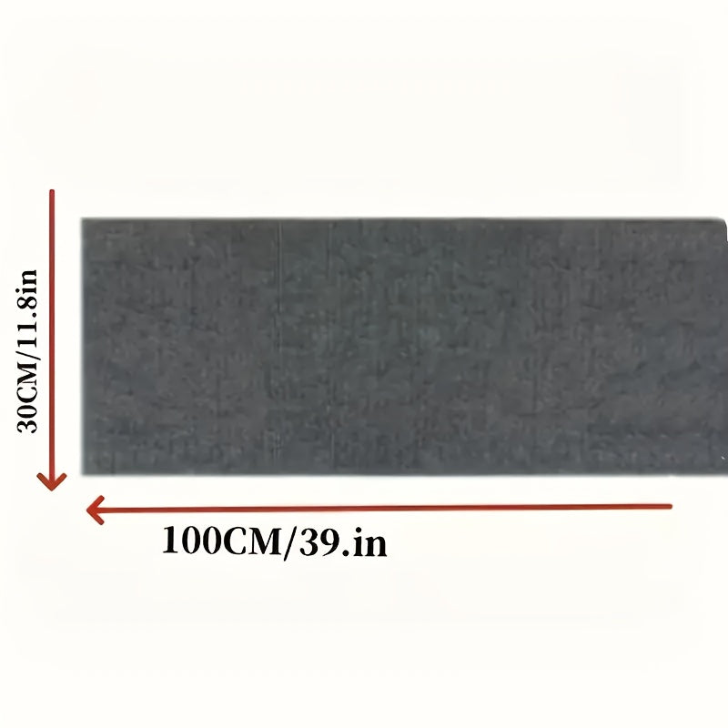 Durable self-adhesive cat scratching mat in gray protects sofas from claw damage, made of anti-dander polyester material.