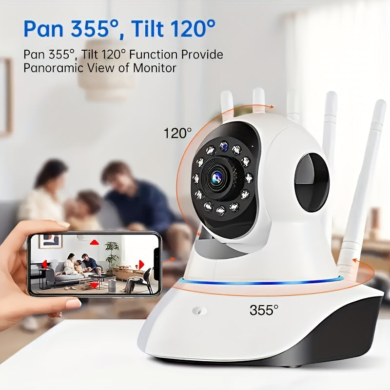 Top Pick: Teruhal 1080P HD Wireless Home Security Camera - Features Wide-Angle Lens, Two-Way Audio, Smart Auto Tracking & Monitoring, Night Vision, USB Powered, IP Camera, 360-degree Viewing, and Recording Capability