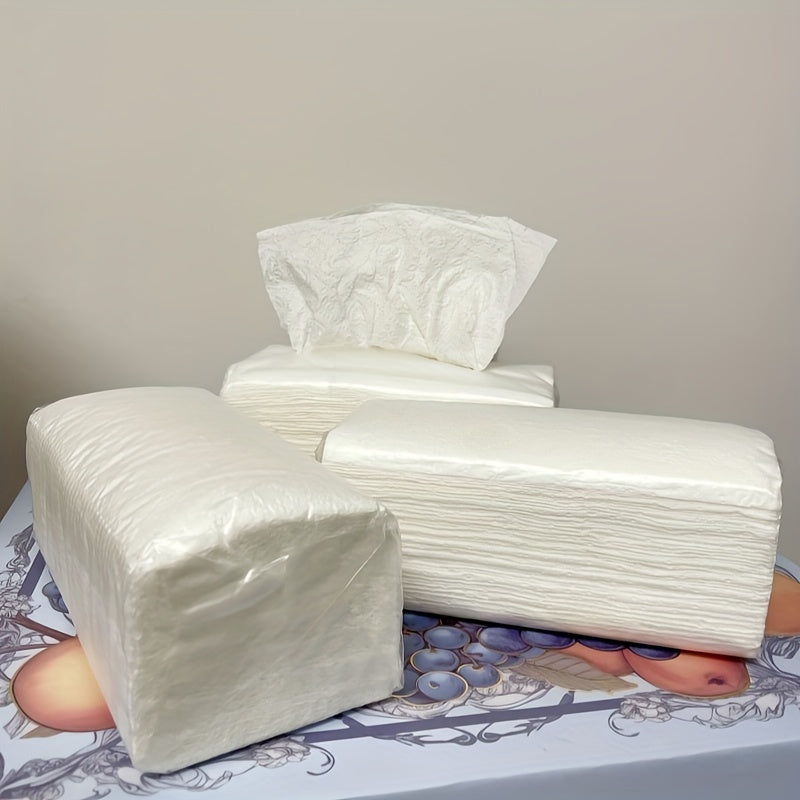 Individual sheets of multi-pack large capacity, dye-free paper napkins, hand tissues, and toilet paper for use in the home, office, dorm, or car. Perfect for cleaning supplies.