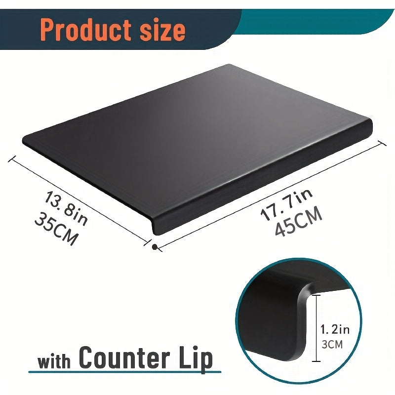 BPA-Free Acrylic Cutting Board with Counter Lip, 60% Thicker, Durable and Easy to Clean, Perfect for Home and Professional Use, Safeguards Countertops, Multipurpose Kitchen Essential