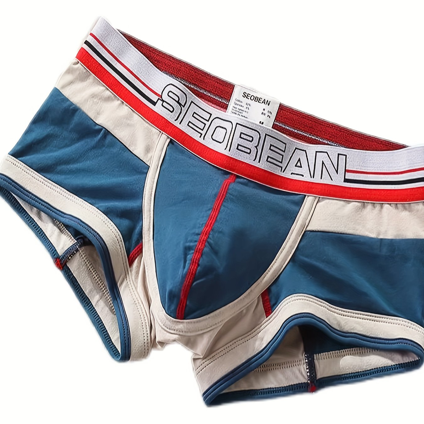 Low-rise boxer briefs with contrasting pouch designed for young individuals with a unique style, comfortable and breathable.