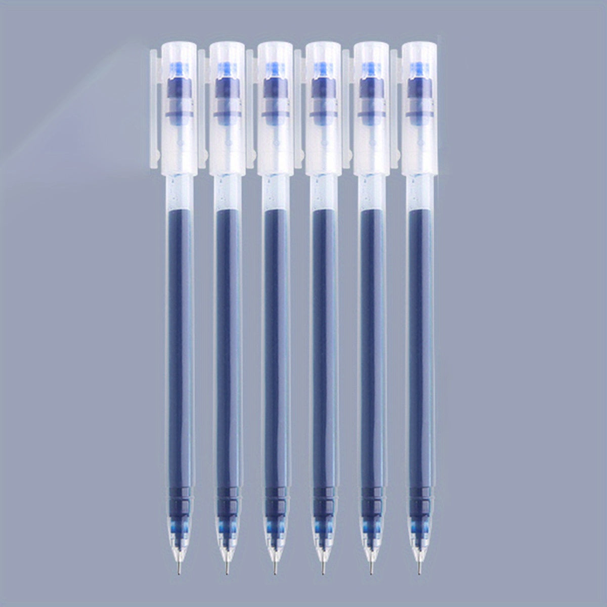 Large capacity gel pens in 0.5mm needle tube, 6 or 10 pcs, ideal for students and office writing.