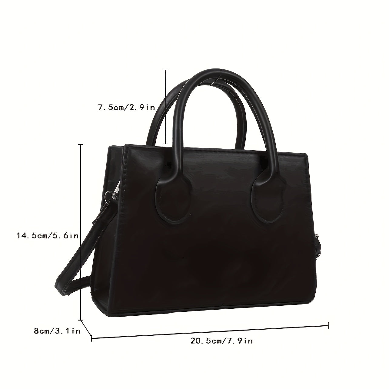 Stylish square handbag for women with mini crossbody and top handle design.