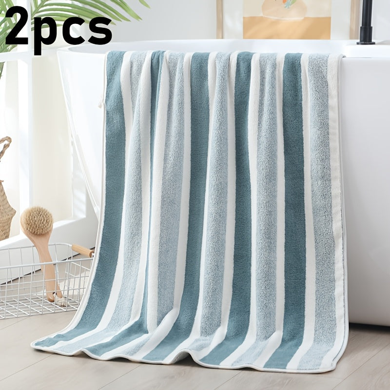 1/2 pack of 68.58 x 137.16 cm microfiber bath towel set. Ultra soft, highly absorbent, lightweight, and quick drying. Perfect for body, sport, yoga, spa, and fitness.