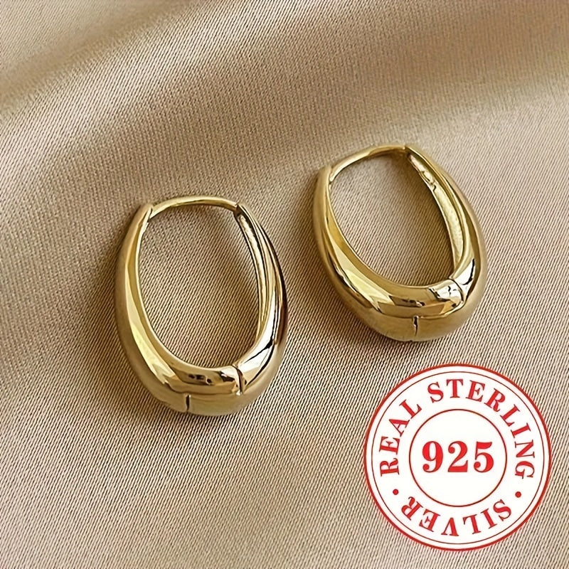 Stylish 925 Sterling Silver Hoop Earrings for Women - Elegant and Versatile for Everyday or Special Events, Gentle on Sensitive Ears, Perfect Present for Holidays - Celebrate Mardi Gras in Style, Suitable for All Seasons - Includes 1 Pair