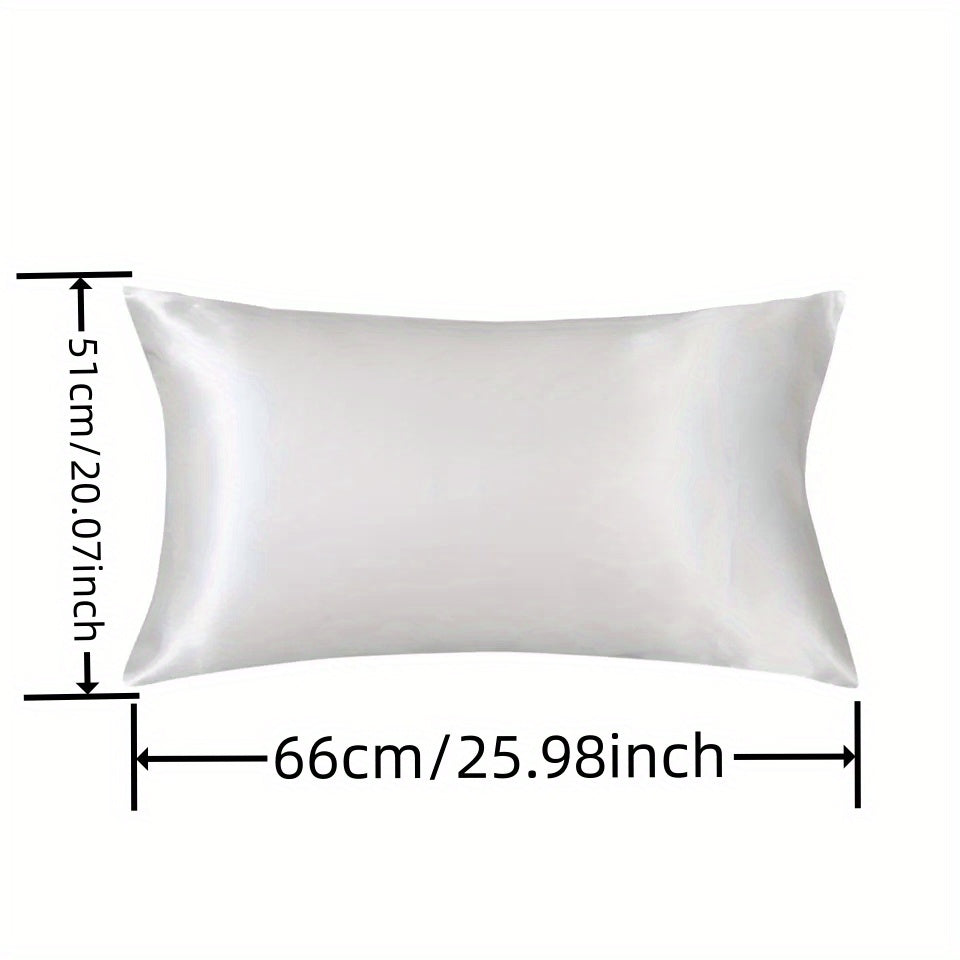 2 ta Luxurious Satin Pillowcase to'plami turli ranglarda - Yumshoq va havo o'tkazuvchi, oddiy parvarish uchun konvert yopilishi va zipper bilan - Yil davomida foydalanish uchun ideal (Yostiq qo'shimchalari kiritilmagan), Satin Pillowcase to'plami