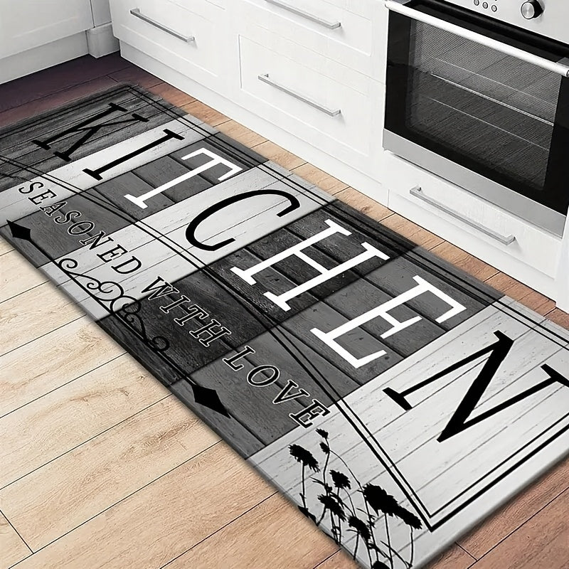 Velvet Kitchen Runner Mat - 1 Piece, Machine Washable, Made of 100% Polyester. Perfect for Kitchen, Hallway, Laundry Room, or Living Room Decor. Versatile for Valentine's Day, Easter, Hanukkah, Thanksgiving, and St. Patrick's Day.