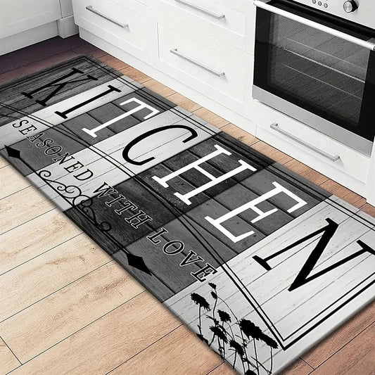 Velvet Kitchen Runner Mat - 1 Piece, Machine Washable, Made of 100% Polyester. Perfect for Kitchen, Hallway, Laundry Room, or Living Room Decor. Versatile for Valentine's Day, Easter, Hanukkah, Thanksgiving, and St. Patrick's Day.