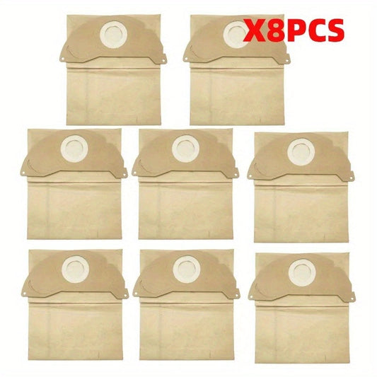 Robot Vacuum Cleaner Dust Bags for Karcher models WD2250, A2004, A2054, MV2, WD2. Includes 2/4/6/8/16pcs compatible paper bags for floor attachment replacement.