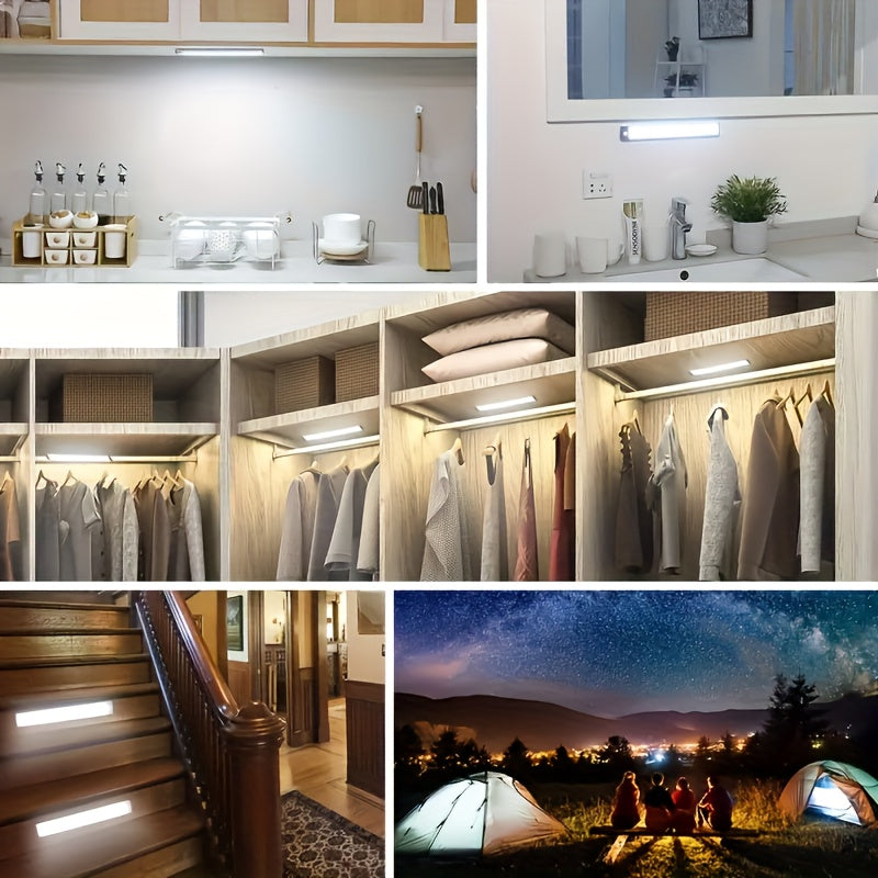 Cabinet light with wireless motion sensor LED strip for various rooms, battery powered.