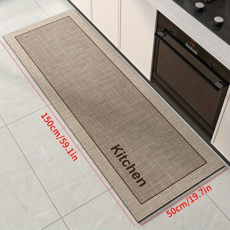 Meize Anti-Fatigue Kitchen Mat - Soft, Waterproof, Non-Slip & Durable faux leather mat with "KITCHEN" design - Ideal for Kitchen, Bathroom, Laundry Area