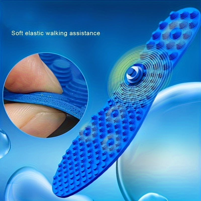 Massage insoles for shoes, foot reflexology pads.