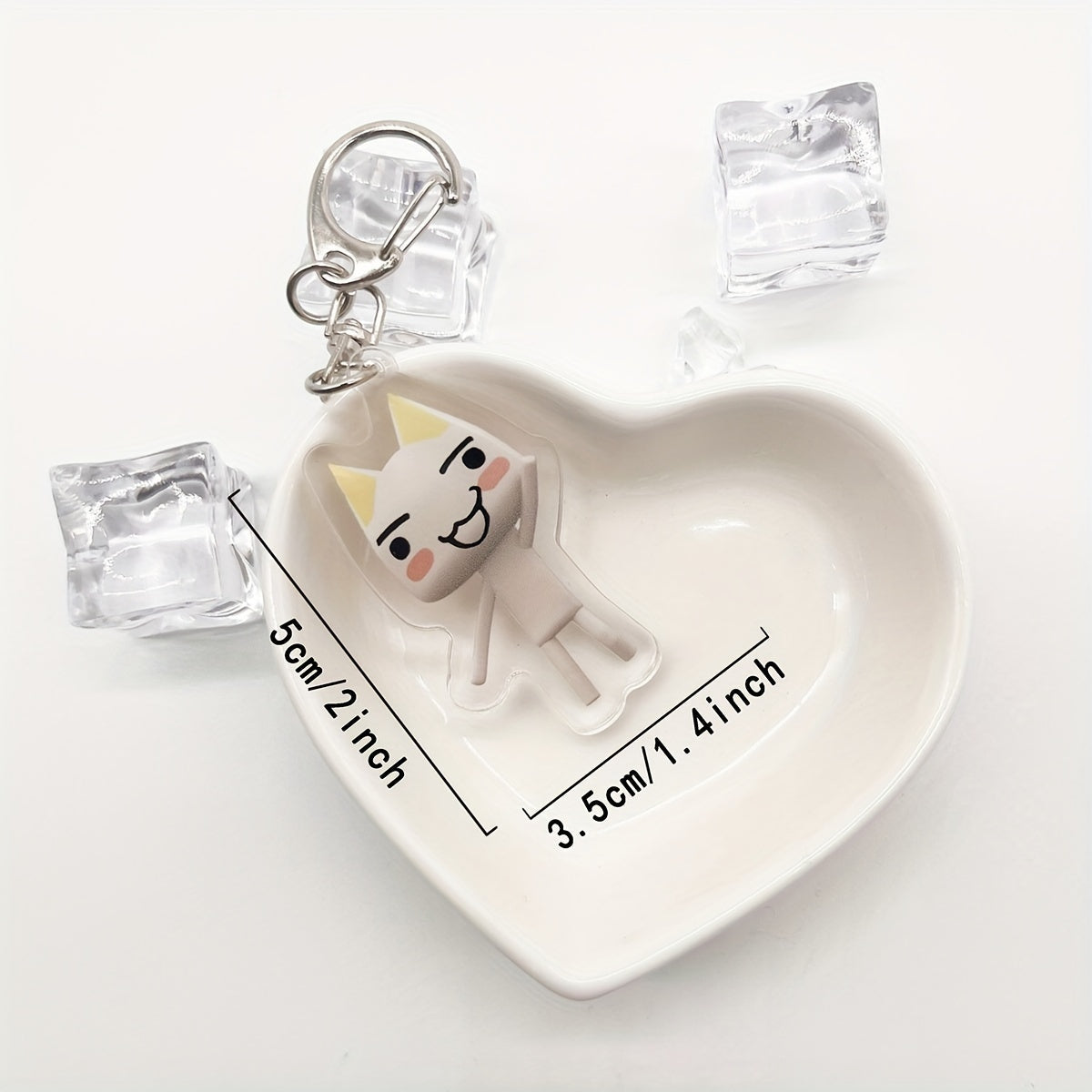 Adorable Cartoon Cat Acrylic Keychain by Inoue Toro - Perfect for Bag Accessories, Pendants, Jewelry, and Fan Gifts