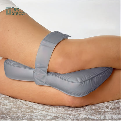 TEXSTEAD Knee Pillow is specially designed for side sleepers to provide ergonomic support for the legs, promoting spine alignment and offering relief for pregnant women. The pillow comes with a machine washable cover made of woven polyester, and is