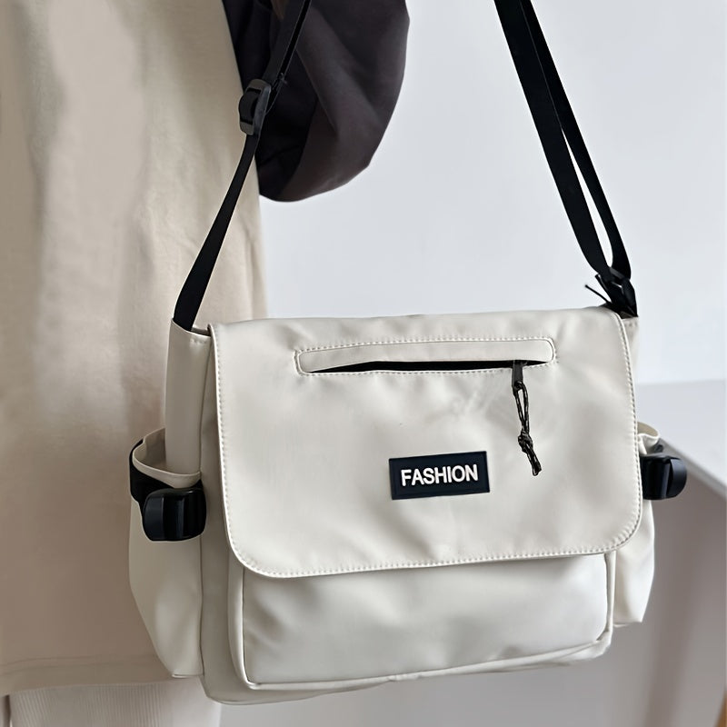 Harajuku Style Flip Crossbody Bag: Versatile Satchel for Men and Women