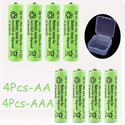 AA-AAA rechargeable Ni-Cd battery with universal functionality