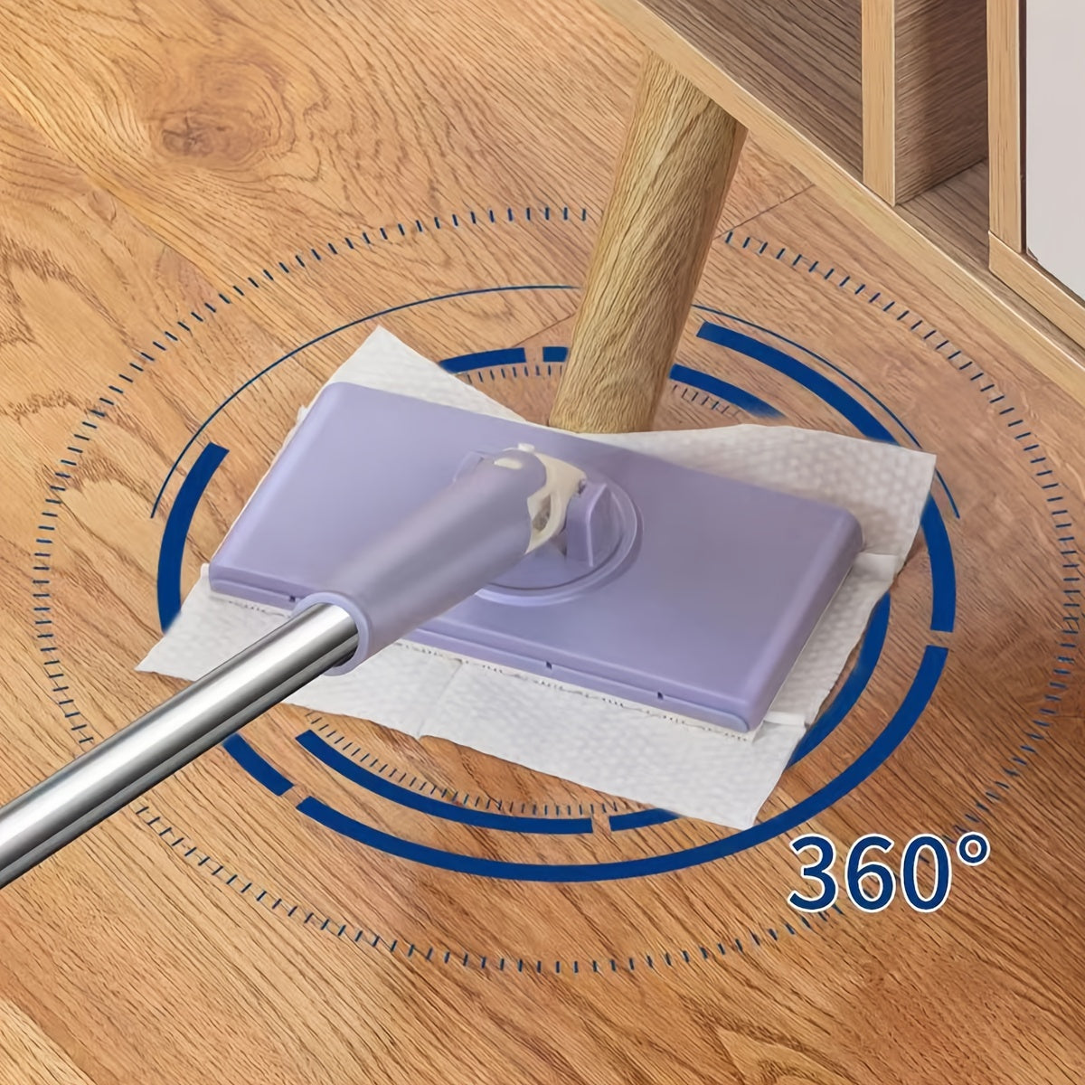 Get your hands on this versatile microfiber mop, featuring an automatic clamp and flat dusting wipe for use in the kitchen, living room, bedroom, and bathroom. This home cleaning tool is perfect for removing oil stains and keeping your floors fresh and