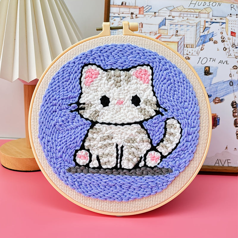 Handmade poke embroidery DIY kit perfect for beginners of all ages. Ideal for adults, children, and couples.