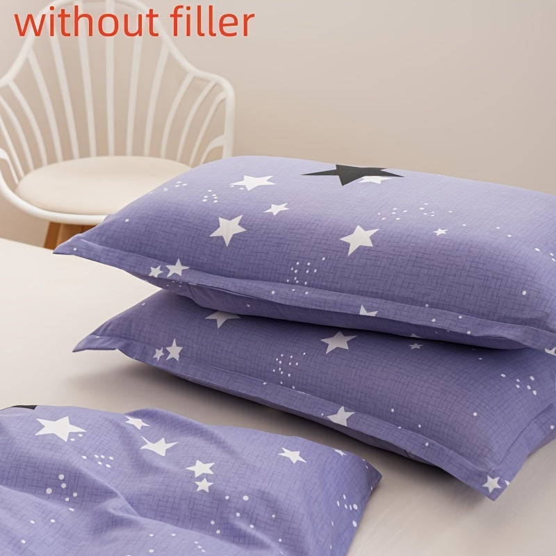 3-piece starry sky print duvet cover set, includes 1 duvet cover and 2 pillowcases (without core), soft and comfortable for bedroom or guest room.