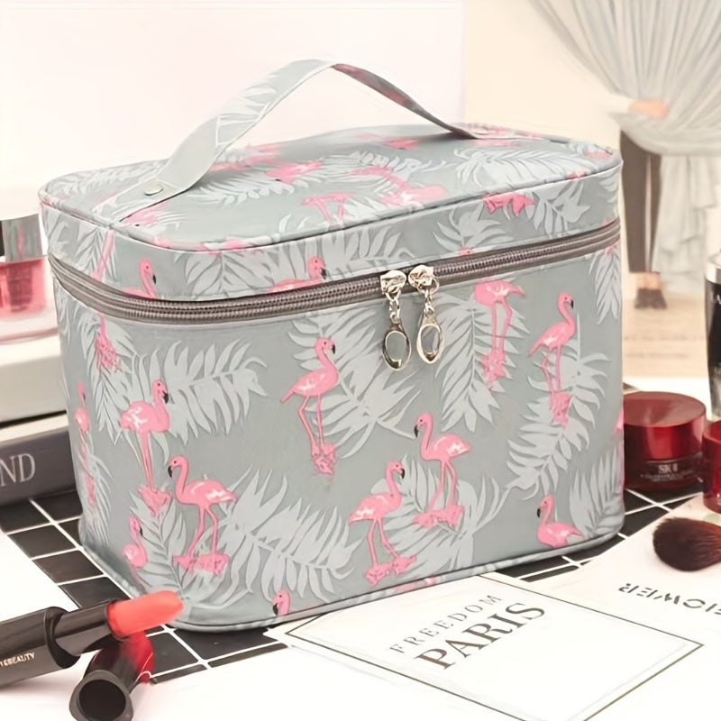 Large capacity, multifunctional, waterproof makeup bag for travel.