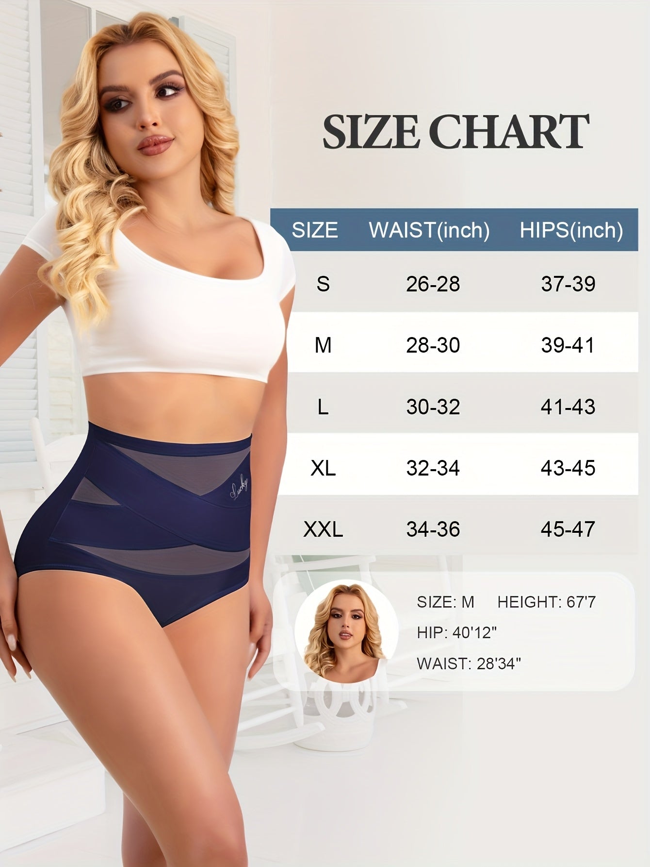 3 MIOTAN high-waist briefs for women with tummy control, breathable mesh, cross-compression design for butt lift, seamless fit, polyester & elastane blend in black, pink, and beige.