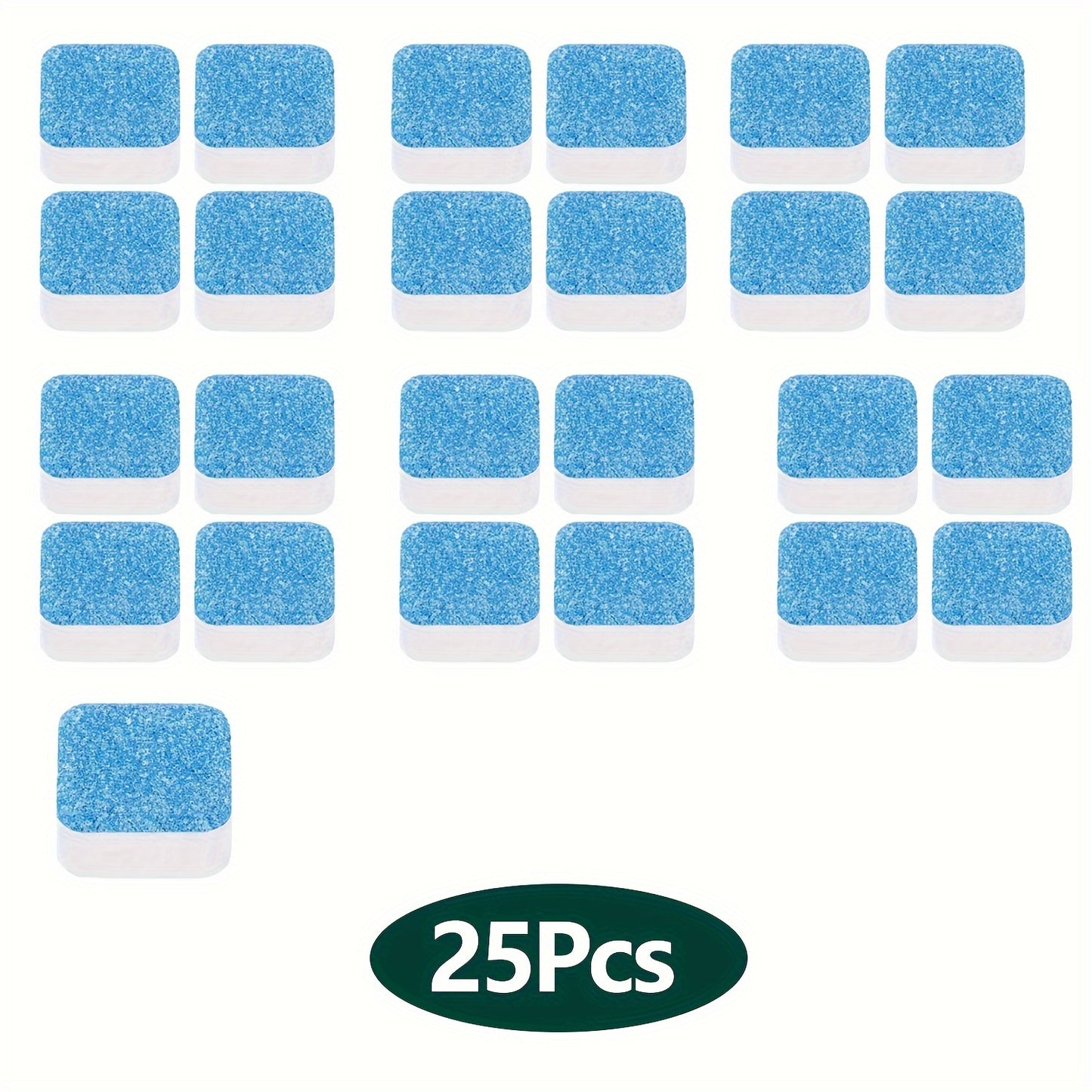 5/25/35pcs All-in-One Washing Machine Cleaner Tablets, Lemon Scented, Deep Cleaning Detergent for Laundry Drums, Compatible with Front & Top Loading Machines, Uncharged