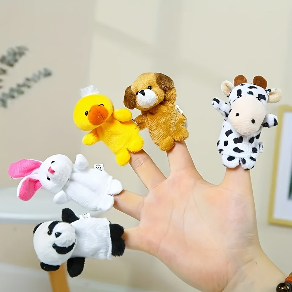 Set of 10 Mini Animal Finger Puppets - Perfect for Storytelling, Family Fun & Parties