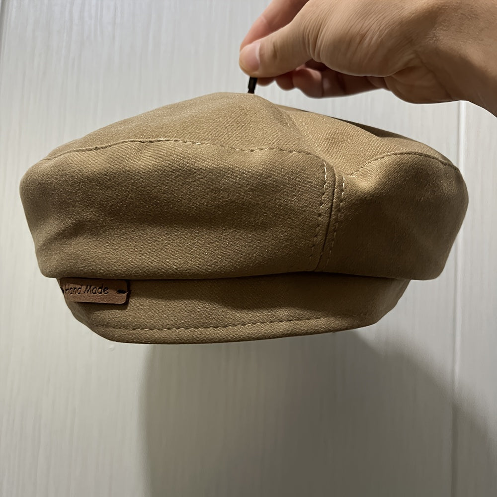 Adjustable beret for women, made from soft, lightweight polyester. Fits head circumference 54.0-56.01cm. Perfect for parties, casual wear, and daily style.