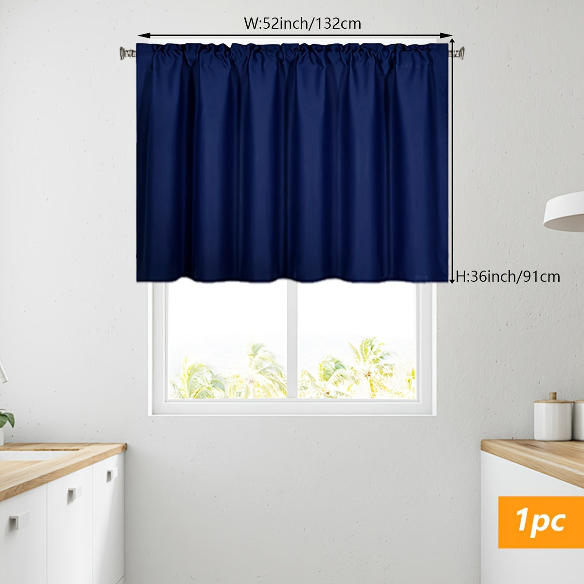 Add a touch of elegance to your kitchen or living room with this stylish, solid color blackout curtain. The rod pocket design makes it easy to hang, while the simple modern style adds a chic flair to any space. Perfect for adding some privacy to your