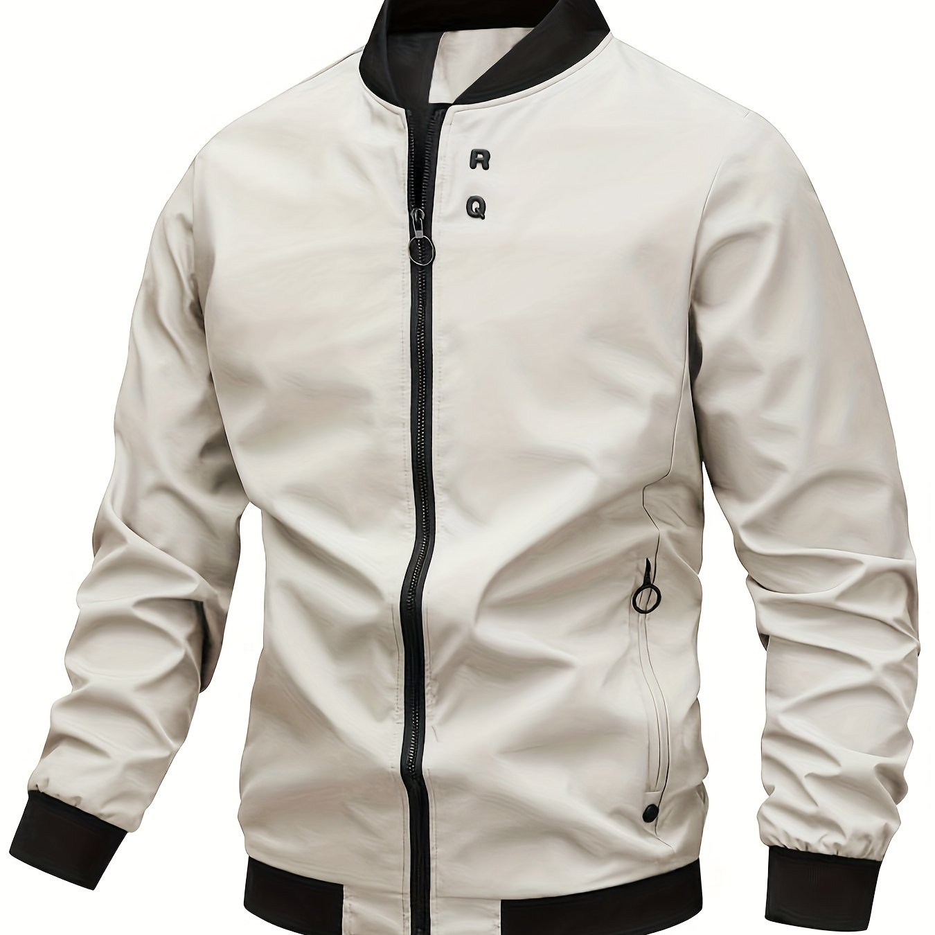 Classic Lightweight Windbreaker Jacket with Zipper Pocket