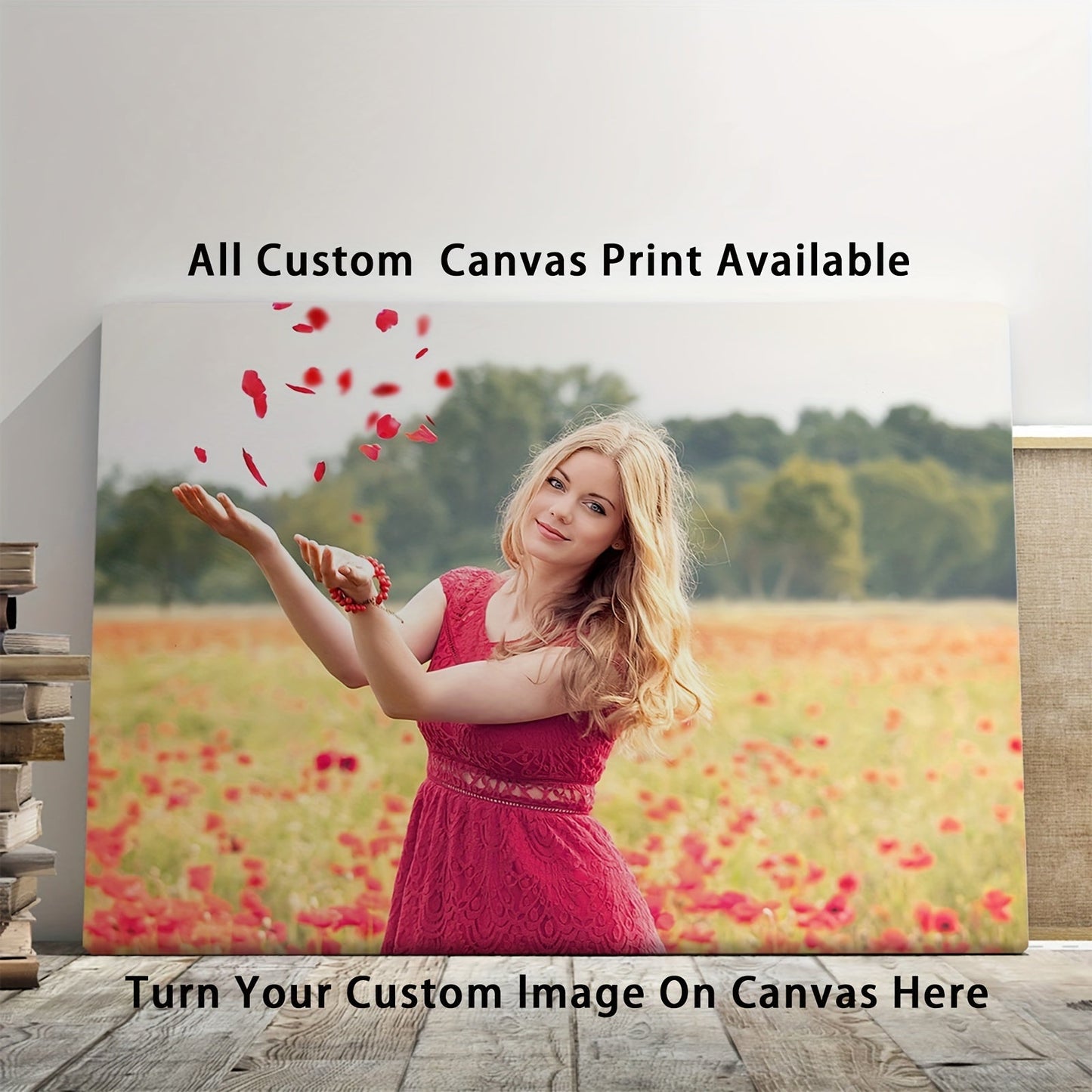 Customize your own waterproof canvas poster in a wooden frame, perfect for preserving memories and creating personalized gifts. Great for adding a personal touch to bedroom and living room decor.