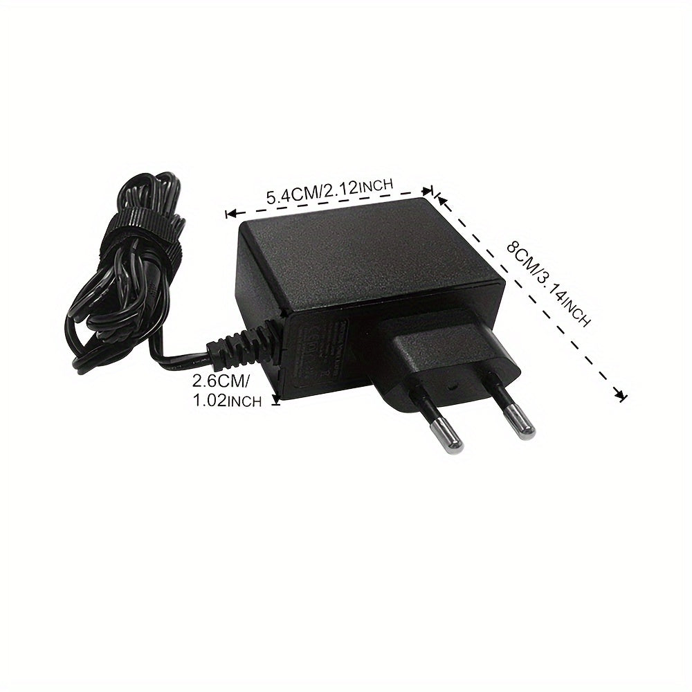 12V power adapter with various amp options, also compatible with 5V and 9V devices. Suitable for LED light strips, security cameras, routers, and speakers.