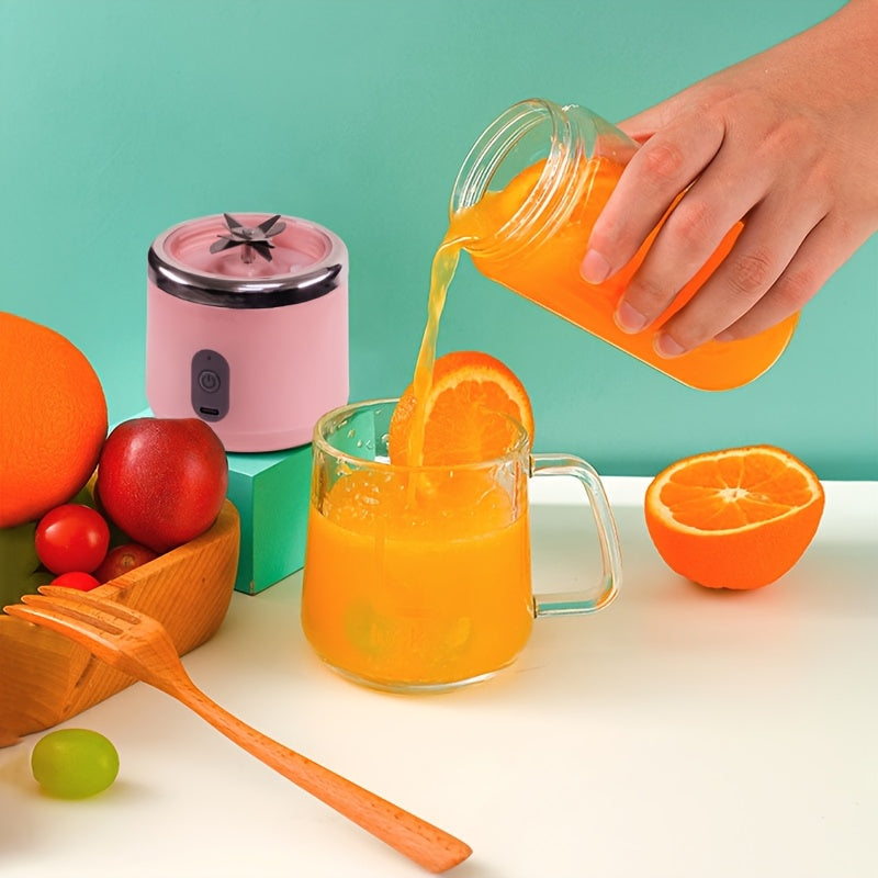 Introducing the upgraded version of our portable juicer set with a powerful 1500mAh ultra long battery. This juicer now features 10 blade heads for increased efficiency and super power. Perfect for making fresh fruit juices, it comes with both a single