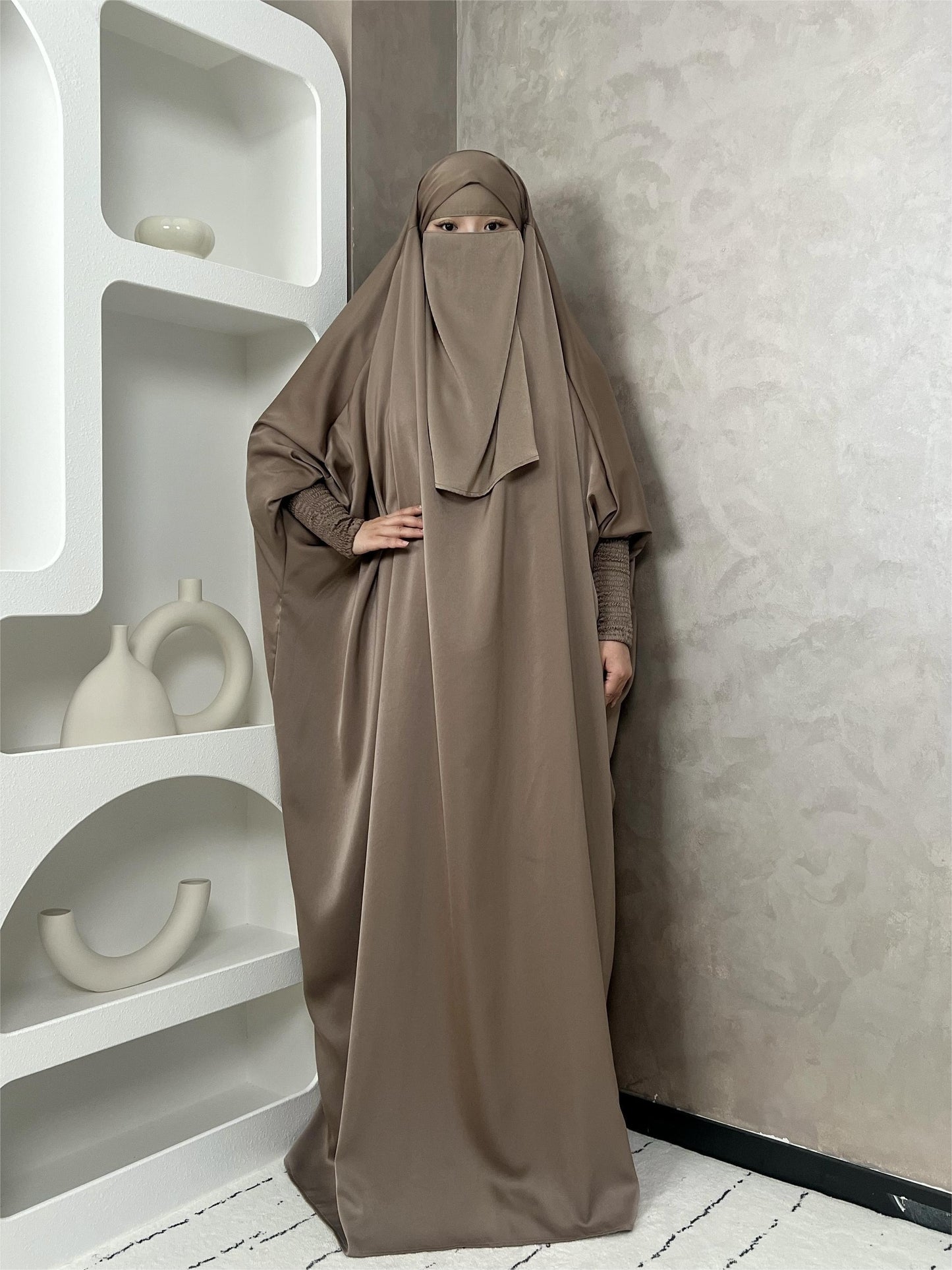 Free Size Modesty Dress with Attached Niqab