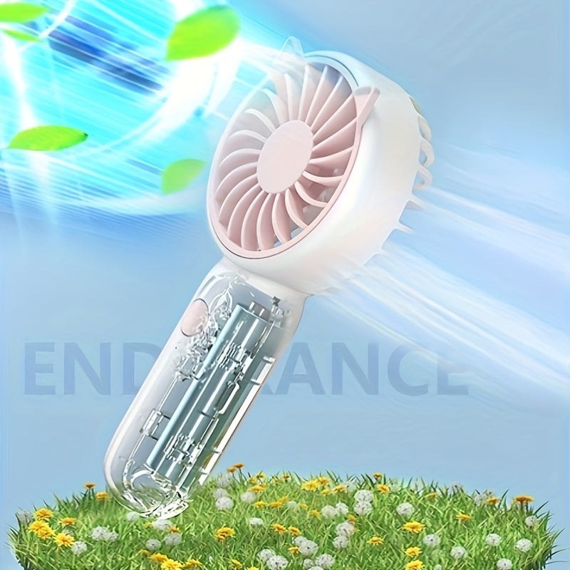 Handheld Mini Fan with Powerful Wind - High-Speed, Rechargeable via USB for Indoor and Outdoor Use