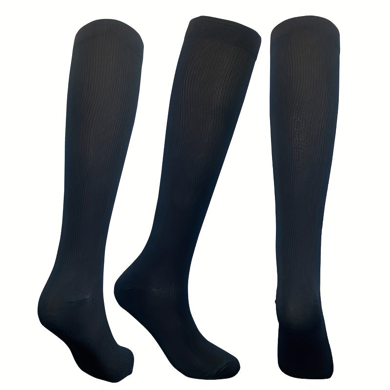 6 pairs of comfortable and breathable compression socks for men and women, perfect for sports like running, cycling, basketball, football, and hiking.