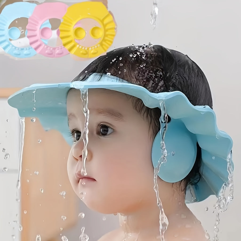 Waterproof Shampoo Cap with Ear Protection for Kids - Essential Bathing and Hair Washing Accessory for Youngsters