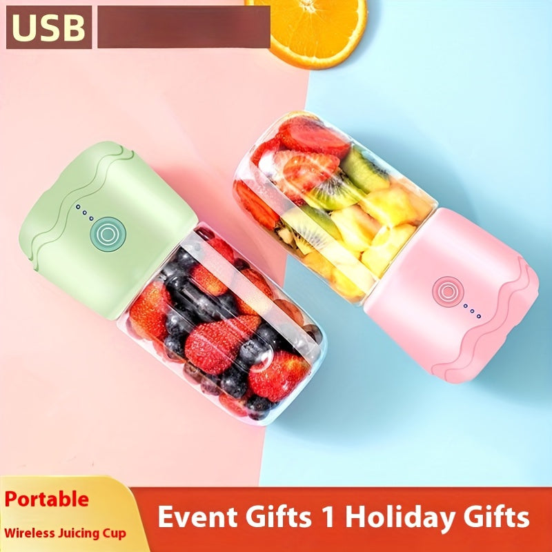 Small, cordless portable juicer - Charges via USB, with automatic blending function for convenient smoothies & shakes on-the-go - Ideal Holiday present.