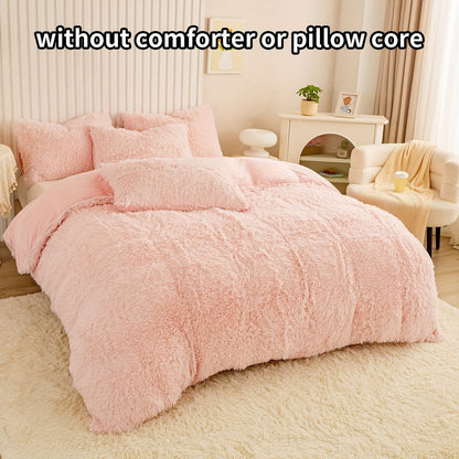 Set of 3 Bedding Pieces, Pink Polyester Material, Suitable for All Seasons, Bedroom Decor Accessories