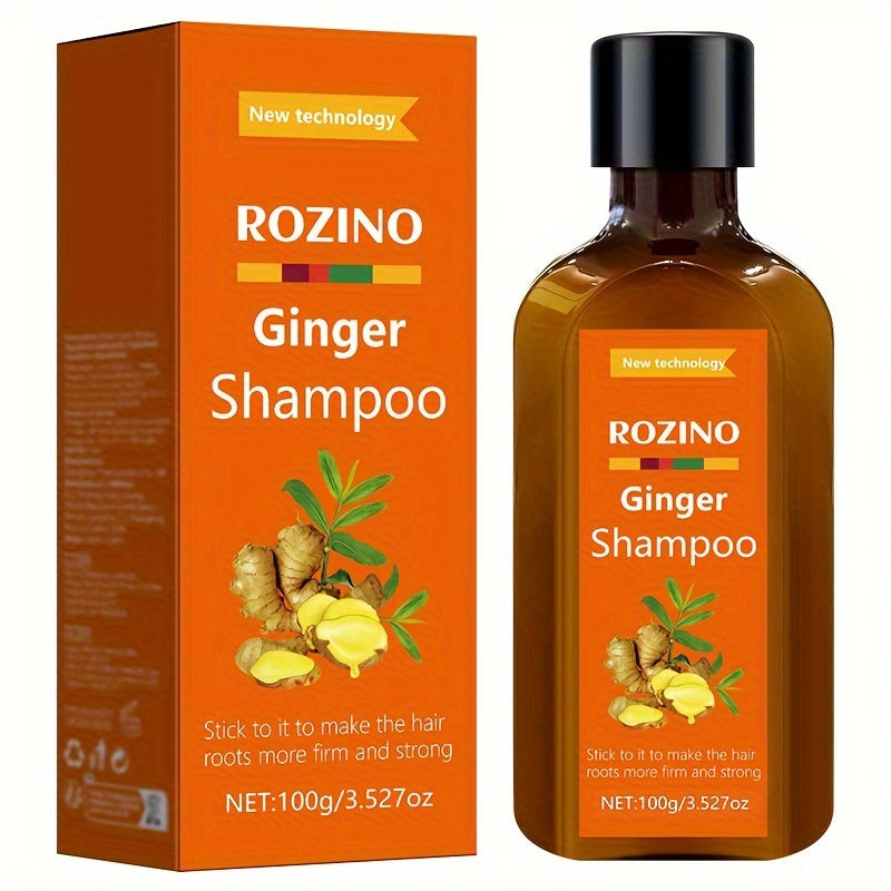 100g ginger shampoo deeply cleanses and cares for the scalp, strengthens hair, and creates dense foam to eliminate oily film.