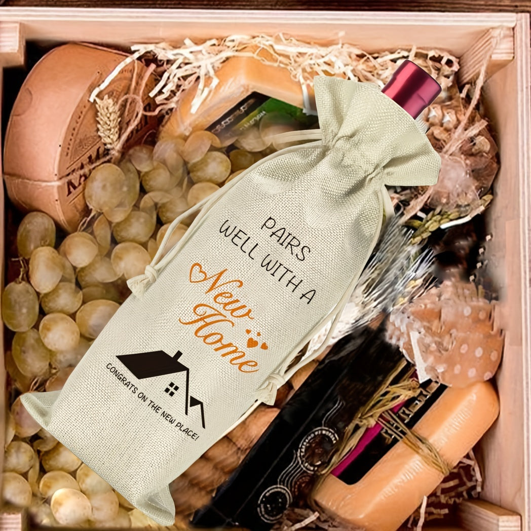 New Homeowners Gift Bag - Housewarming Wine Present for Men & Women