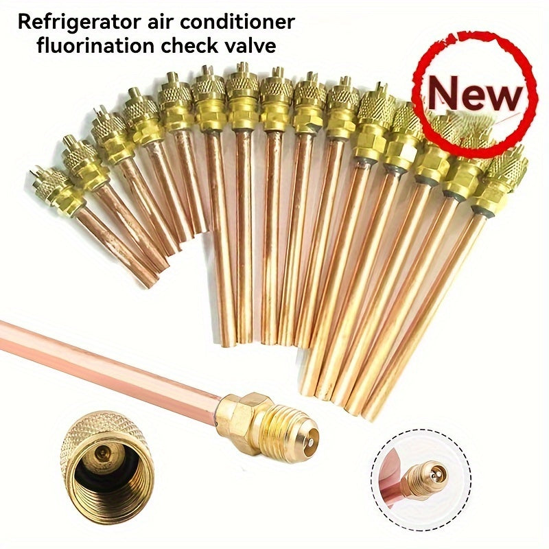 Refrigerator air conditioner fluorination check valve comes in packs of 10 or 20 pieces. This efficient and safe solution is ideal for filling refrigerants in household appliances. A must-have household gadget.