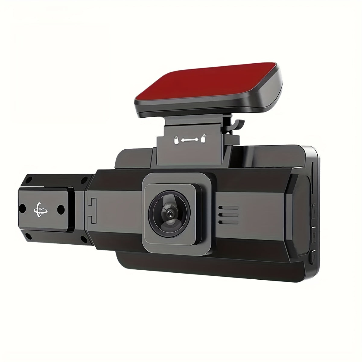 Dual lens dash cam for cars with 7.62cm screen, loop recording, night vision, and wide angle car video recorder.