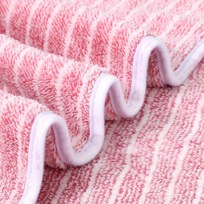 8-piece towel set with stripes - fast drying and highly absorbent. Includes 2 bath towels, 2 hand towels, and 4 washcloths for home, hotel, or spa use.