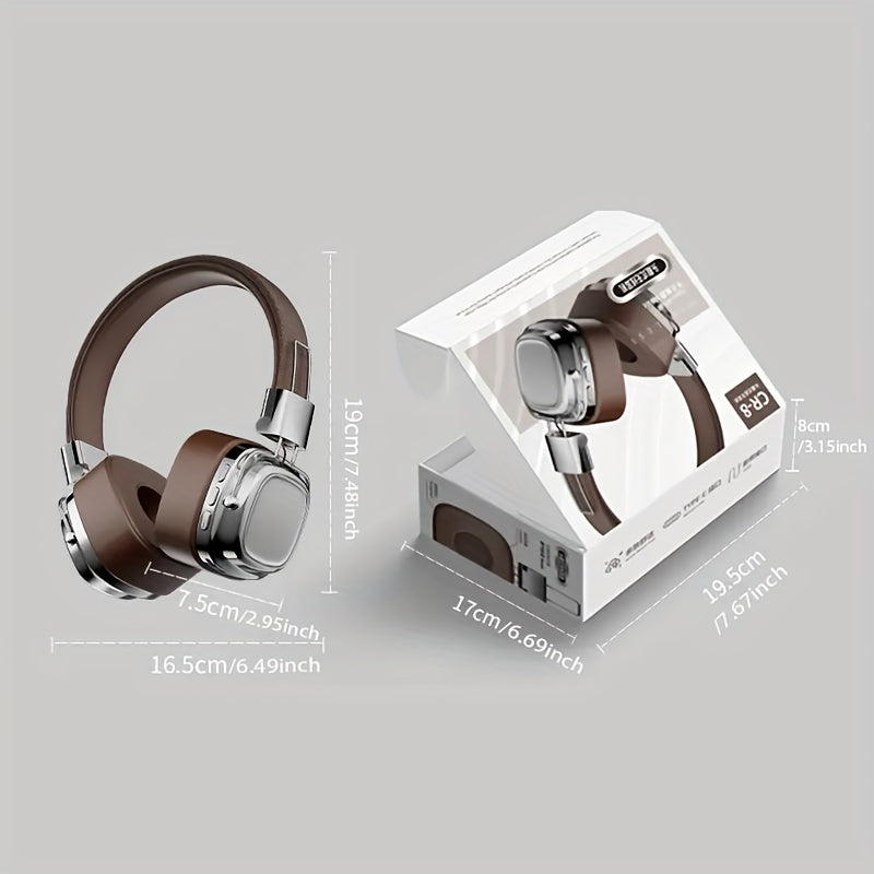 Vintage-inspired over-ear wireless headset with wireless 5.3 chip, perfect for gamers and music enthusiasts.