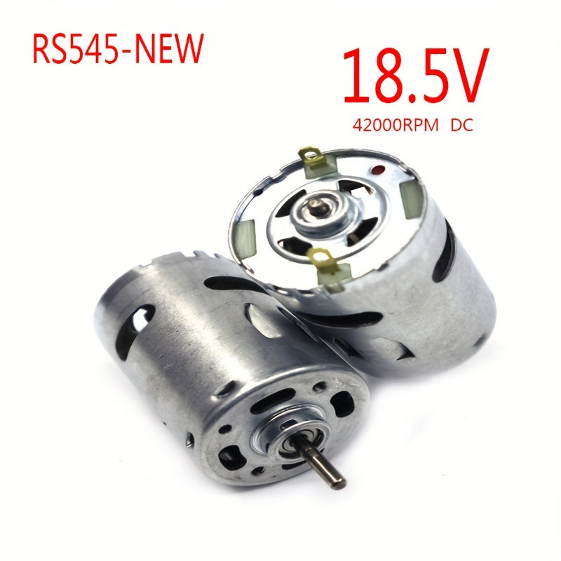 New RS545 DC Motor - 1 piece, 18.5V, 42000RPM, suitable for vacuum cleaner accessories. Made of metal and plastic, perfect for replacing dusting brush in home and kitchen.