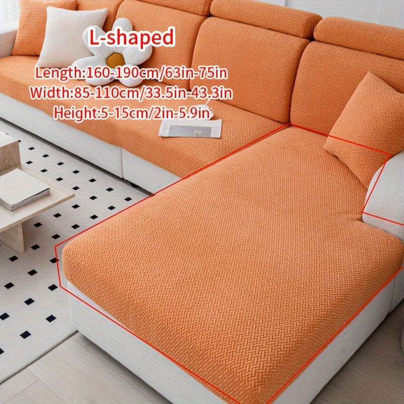 Modern Jacquard Sofa Cover made of durable polyester & spandex blend, non-slip, pet-friendly, easy care, suitable for armchair to sectional sofas.