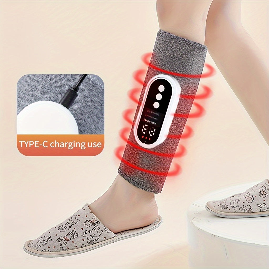 Calf air compression massager with heat, designed for muscle relaxation and circulation, 3 modes, ideal gift for women, men, and family.