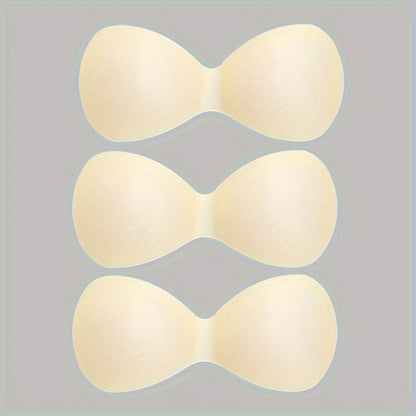 Set of 3 comfortable and breathable women's one-piece bra pads for underwear.